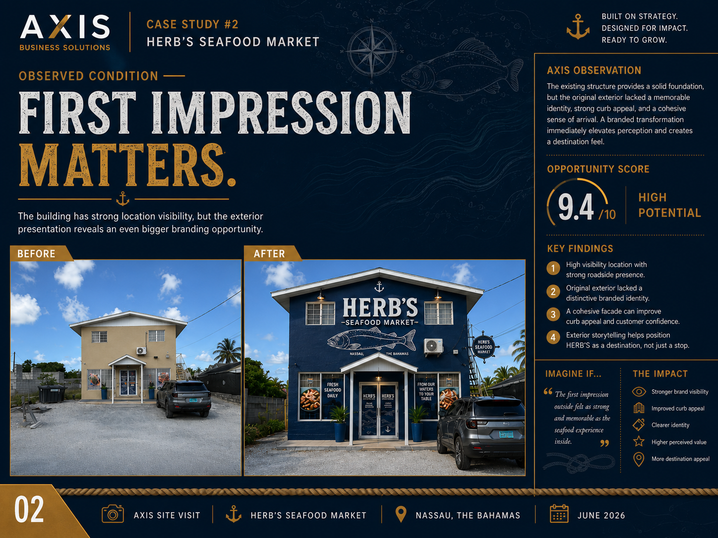 Herb's Seafood · Exterior — First Impression Matters